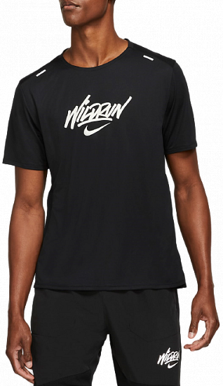 Футболка мужская Nike Rise 365 Wild Run Black - Фото 1 большая