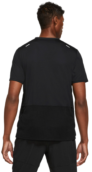Футболка мужская Nike Rise 365 Wild Run Black - Фото 3 большая