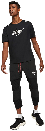 Футболка мужская Nike Rise 365 Wild Run Black - Фото 6 большая