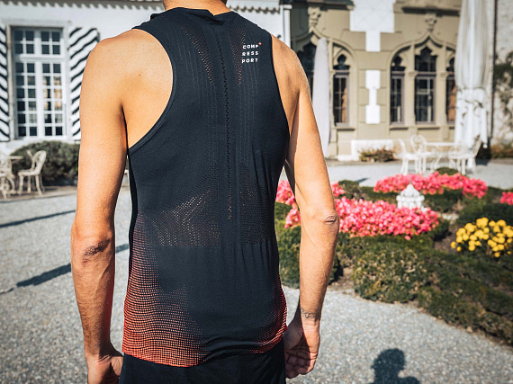 Майка мужская Compressport Pro Racing Singlet V2 Черный - Фото 3 большая
