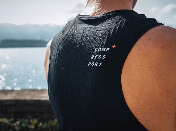 Майка мужская Compressport Pro Racing Singlet V2 Черный - Фото 5 большая