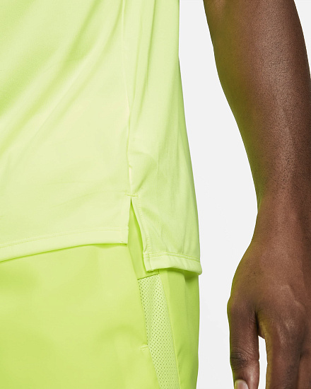 Футболка мужская Nike Dri-Fit Rise 365 SS Volt - Фото 5 большая