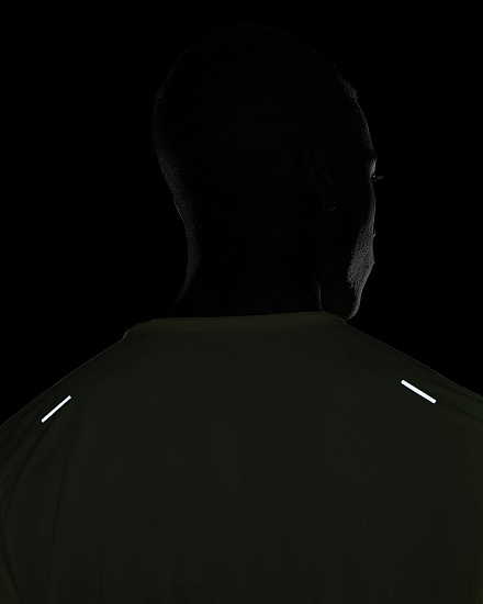 Футболка мужская Nike Dri-Fit Rise 365 SS Volt - Фото 7 большая