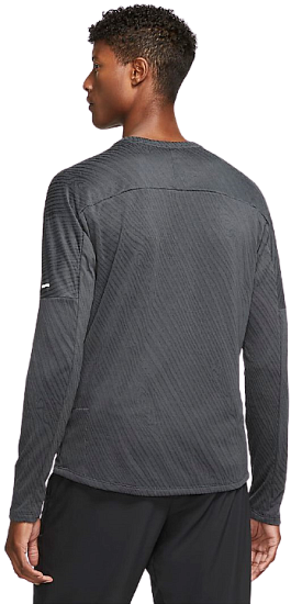 Футболка мужская Nike Drifit Element 1/2 Zip Trail Black - Фото 3 большая