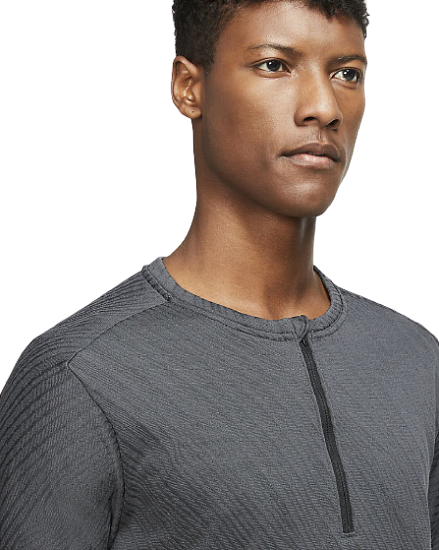 Футболка мужская Nike Drifit Element 1/2 Zip Trail Black - Фото 4 большая