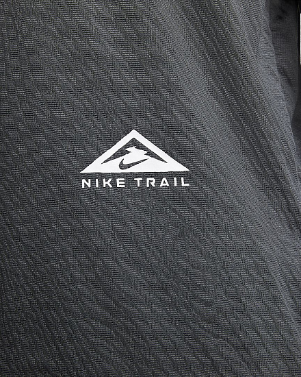 Футболка мужская Nike Drifit Element 1/2 Zip Trail Black - Фото 5 большая