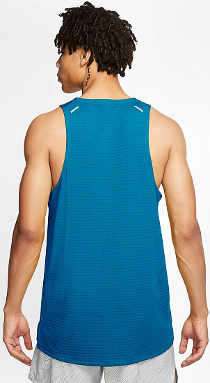 Майка мужская Nike Rise 365 Trail Laser Blue/Barely Volt - Фото 3 большая