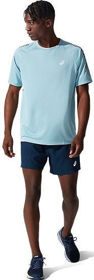 Майка мужская ASICS Icon Ss Smoke Blue/French Blue - Фото 6 большая