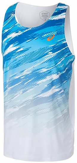 Майка мужская ASICS Color Injection Brilliant White/Rebron Blue - Фото 1 большая