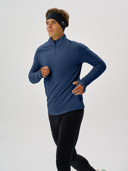 Лонгслив мужской Nordski Winter Running Blue - Фото 3 большая