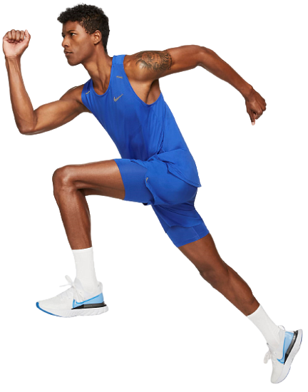 Майка мужская Nike Dri-Fit Rise 365 Game Royal - Фото 2 большая