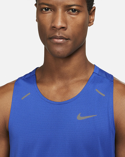 Майка мужская Nike Dri-Fit Rise 365 Game Royal - Фото 5 большая