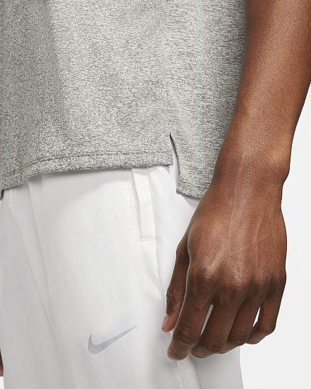Футболка мужская Nike Dri-Fit Rise 365 SS Smoke Grey/Heather - Фото 7 большая