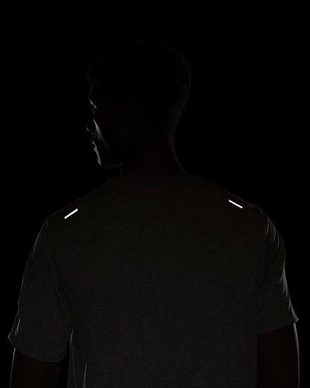 Футболка мужская Nike Dri-Fit Rise 365 SS Smoke Grey/Heather - Фото 9 большая