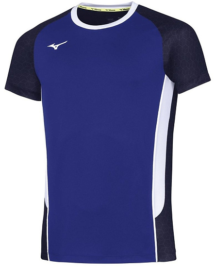 Футболка мужская Mizuno Premium High-Kyu Royal/White - Фото 1 большая