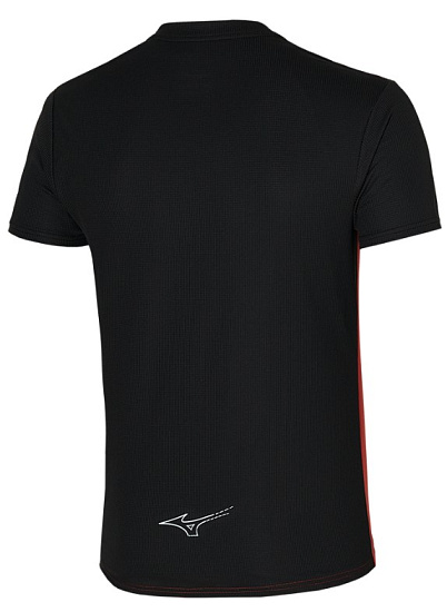 Футболка мужская Mizuno Dryaeroflow Fiery Red/Black - Фото 2 большая