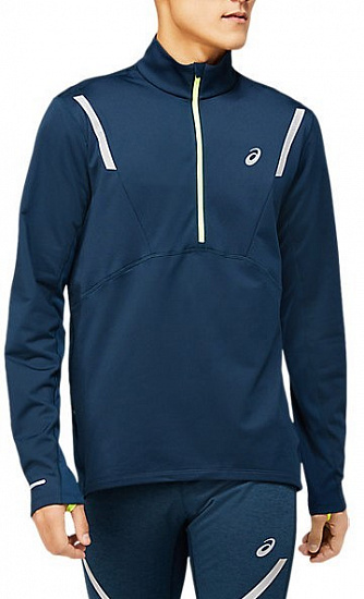 Футболка мужская ASICS Lite-Show Winter 1/2 Zip French Blue - Фото 1 большая