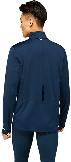 Футболка мужская ASICS Lite-Show Winter 1/2 Zip French Blue - Фото 5 большая