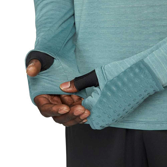 Футболка мужская Nike Therma-Fit Repel Element 1/4 Zip Blue - Фото 4 большая