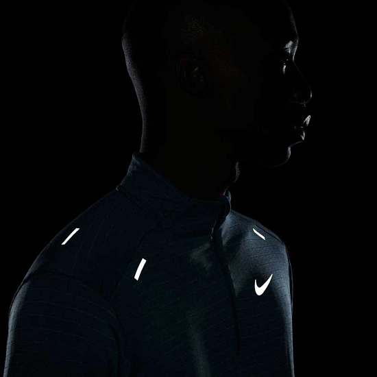Футболка мужская Nike Therma-Fit Repel Element 1/4 Zip Blue - Фото 5 большая