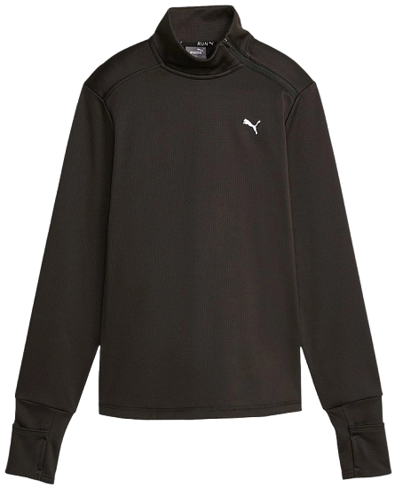 Пулон мужской Puma Run Micro Fleece 1/2 Zip Puma Black - Фото 2 большая