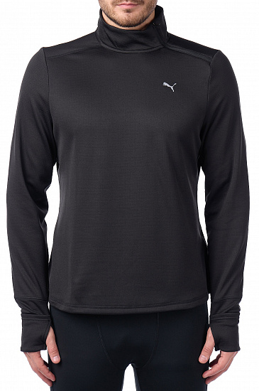 Пулон мужской Puma Run Micro Fleece 1/2 Zip Puma Black - Фото 1 большая
