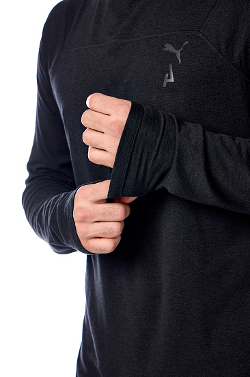 Лонгслив мужской Puma Seasons Wool LS Puma Black - Фото 5 большая