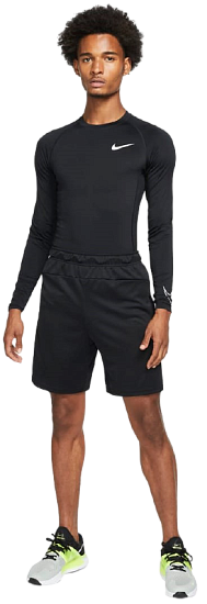 Футболка мужская Nike Pro Dri-FIT  Black/White - Фото 3 большая