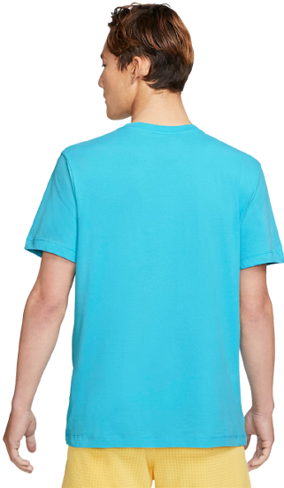 Футболка мужская Nike Drifit Trail Chlorine Blue - Фото 3 большая