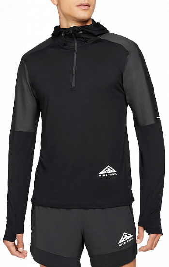 Футболка мужская Nike Dri-FIT Trail Element Black/Black/Dark Smoke Grey/White - Фото 1 большая