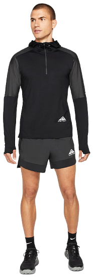 Футболка мужская Nike Dri-FIT Trail Element Black/Black/Dark Smoke Grey/White - Фото 2 большая