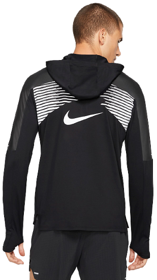 Футболка мужская Nike Dri-FIT Trail Element Black/Black/Dark Smoke Grey/White - Фото 4 большая