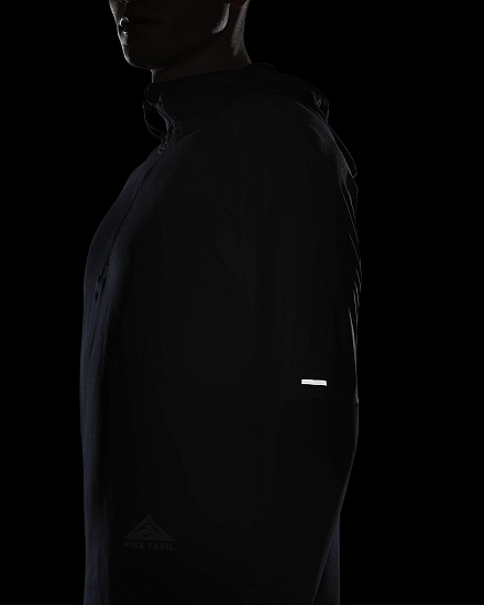 Футболка мужская Nike Dri-FIT Trail Element Black/Black/Dark Smoke Grey/White - Фото 10 большая