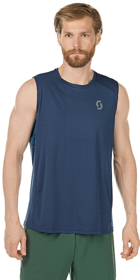 Майка мужская Scott Trail Run Midnight Blue/Atlantic Blue - Фото 2 большая