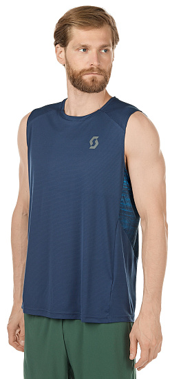 Майка мужская Scott Trail Run Midnight Blue/Atlantic Blue - Фото 3 большая