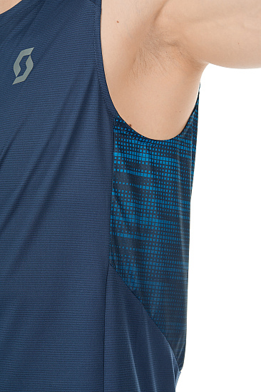 Майка мужская Scott Trail Run Midnight Blue/Atlantic Blue - Фото 5 большая