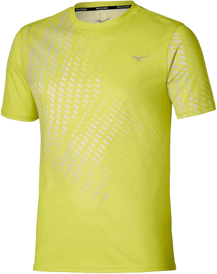 Футболка мужская Mizuno Core Graphic Lightning Yellow - Фото 1 большая