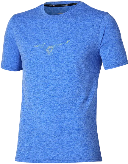 Футболка мужская Mizuno Core Runbird Dazzling Blue - Фото 1 большая