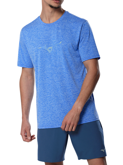 Футболка мужская Mizuno Core Runbird Dazzling Blue - Фото 3 большая