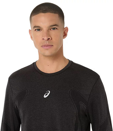 Лонгслив мужской ASICS Road Seamless Performance Black - Фото 5 большая