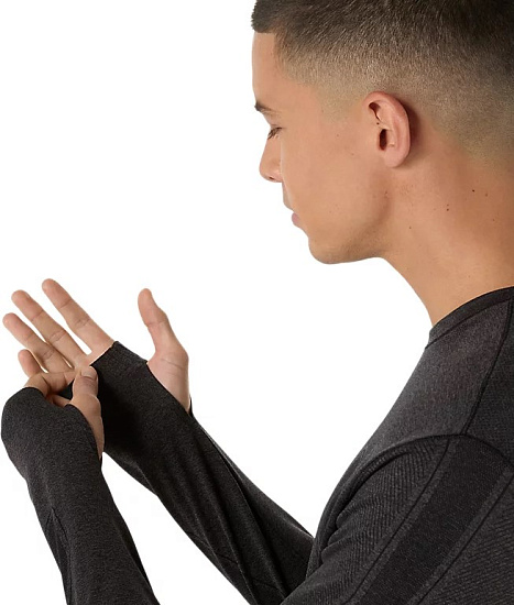 Лонгслив мужской ASICS Road Seamless Performance Black - Фото 6 большая