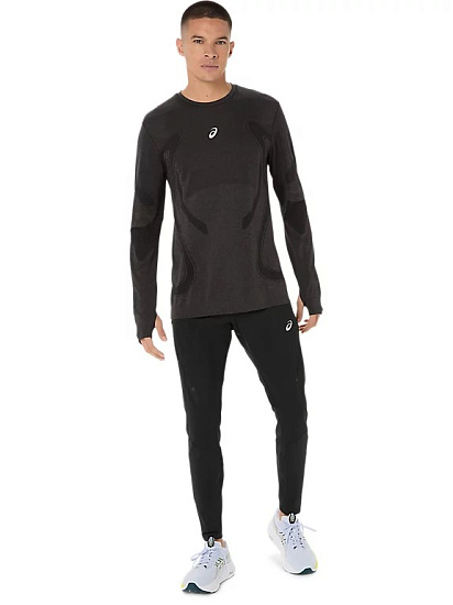 Лонгслив мужской ASICS Road Seamless Performance Black - Фото 7 большая