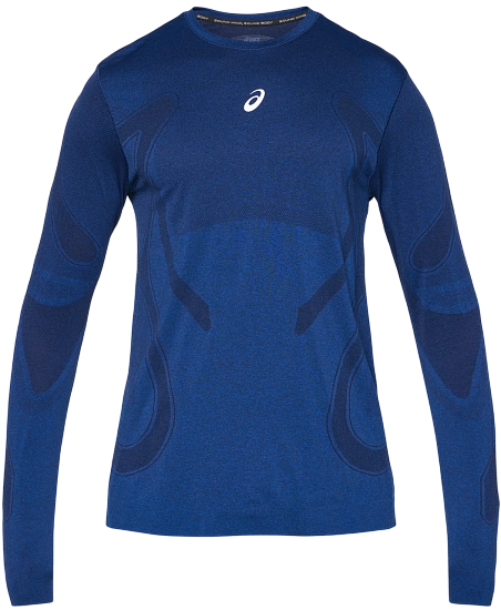 Лонгслив мужской ASICS Road Seamless Midnight - Фото 1 большая