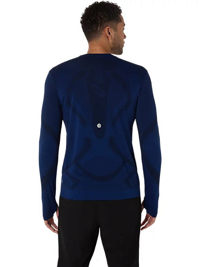 Лонгслив мужской ASICS Road Seamless Midnight - Фото 3 большая