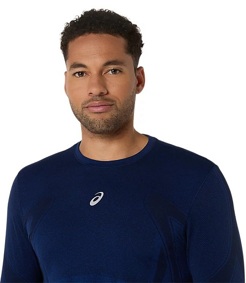 Лонгслив мужской ASICS Road Seamless Midnight - Фото 5 большая