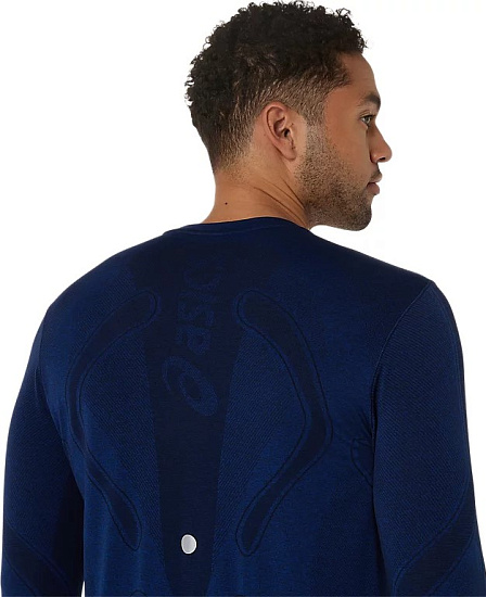 Лонгслив мужской ASICS Road Seamless Midnight - Фото 6 большая