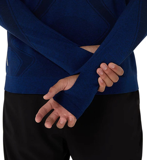 Лонгслив мужской ASICS Road Seamless Midnight - Фото 7 большая