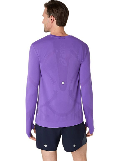 Лонгслив мужской ASICS Road Seamless Edo Purple - Фото 3 большая