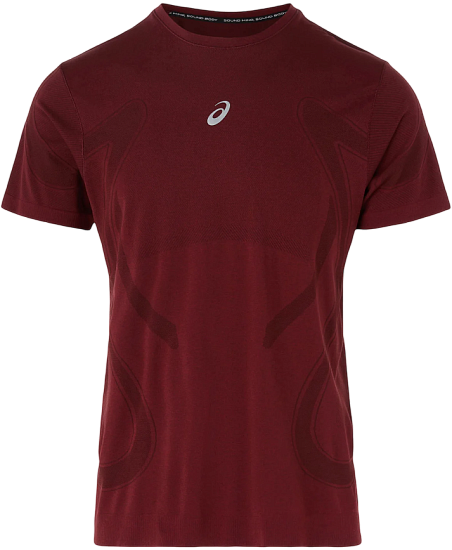 Футболка мужская ASICS Road Seamless Dark Red Planet - Фото 1 большая