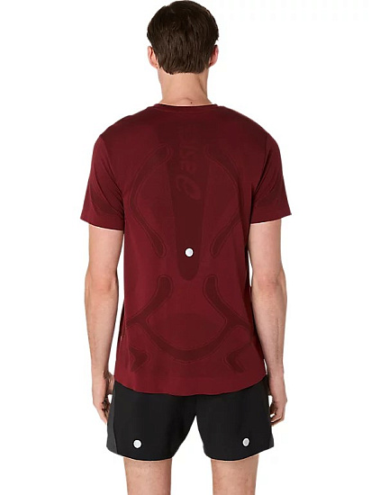 Футболка мужская ASICS Road Seamless Dark Red Planet - Фото 3 большая